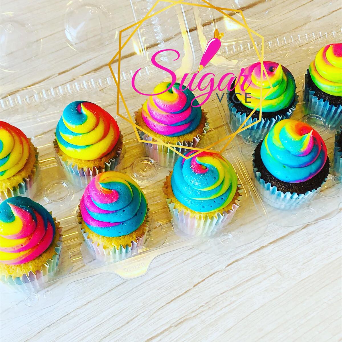 Neon Cupcakes